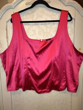 Torrid Size 5 Pink Satin Cropped Corset
